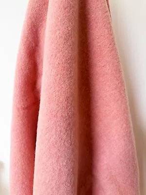 Vintage 100% Wool Blanket Pink 76”x66” FELTED • $39.99