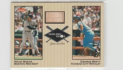 2002  Fleer  Greats  Wade  Boggs  Bat  Card  Has  Damage  Look • $5