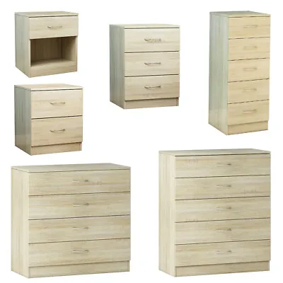 Modern Chest Of Drawers With Handles Bedside Table Cabinet Bedroom Furniture • £101.99