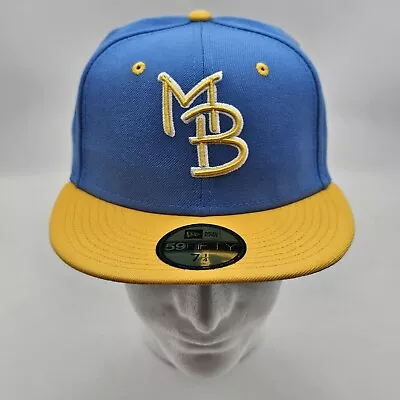 MILB NEW ERA HAT MYRTLE BEACH PELICAN Fittes YELLOW BRIM SIZE 7 1/4  • $39.99