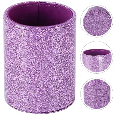 Glitter Pen Holder Pu Office Pencil Case For Kids Pot • £9.03