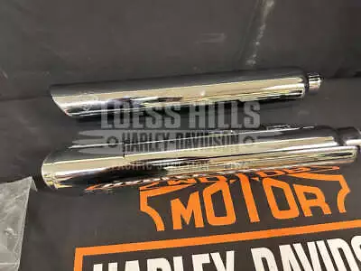 Vance & Hines Twin Slash 3  Slip-On Mufflers Chrome 1801-0552 / 16847 • $244