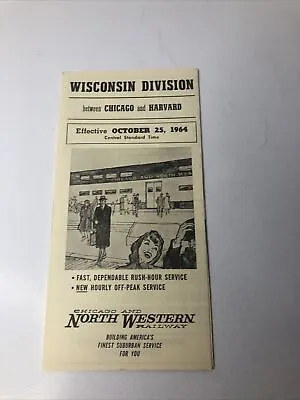 $25.46 • Buy 1964 Chicago Northwestern System Railway Schedule Wisconsin Division Train  #4