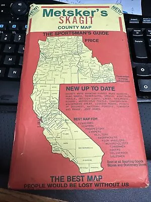 Mid 1960-70’s Metsker’s Map Of Skagit County Washington • $7.99