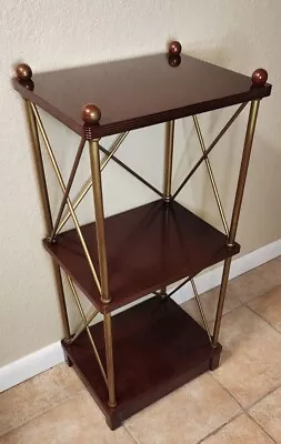 Vintage Bombay Company 2-Tier Traditional Styled Bookcase Cherry/Brass Finish • $95.96