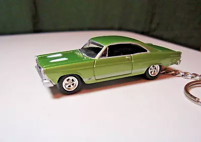 1967 FORD FAIRLANE GT   New Keychain GREEN! Key Ring Diecast Toy 1966 67 68 • $17