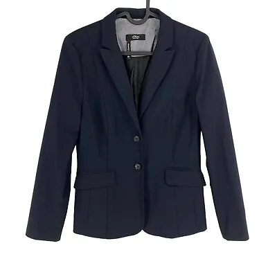 S.Oliver Navy Blue Classic Shape Blazer Jacket Size EU 36 UK 10 US 6 • $41.91