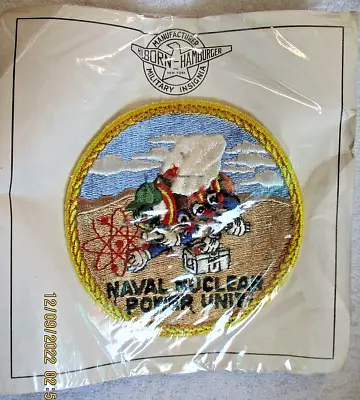 $82 • Buy NAVAL (Seabees) NUCLEAR POWER UNIT Patch, Early 1970th. @ Fort Belvoir VA. M312