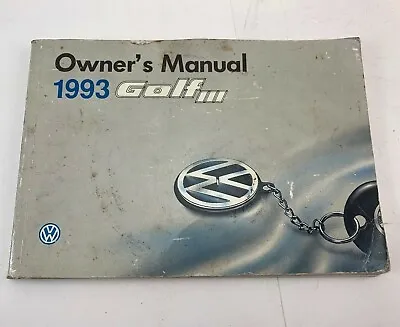 1993 VW Golf III Owners Manual Book Guide Handbook Owner 93 Volkswagen 3 • $9.99