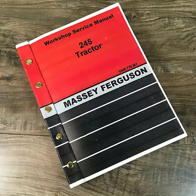 Massey Ferguson Mf 245 Tractor Service Repair Manual Technical Shop Book New • $59.97