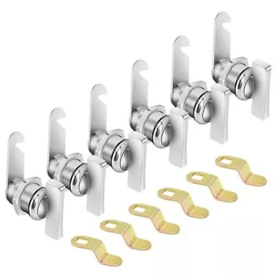 Cam Lock Thumb Operated Cabinet Locks 7/8  Cylinder Fits On 7/8 Inch 6Pcs • $39.35