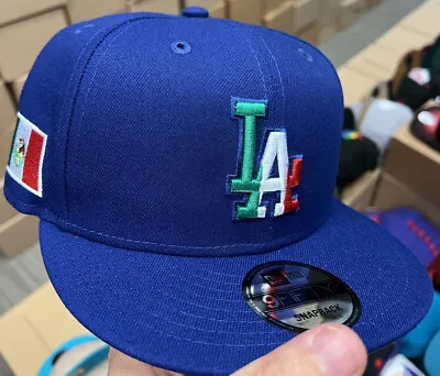 New Era Los Angeles Dodgers Mexico Flag SnapBack Hat 9Fifty Blue • $39.90