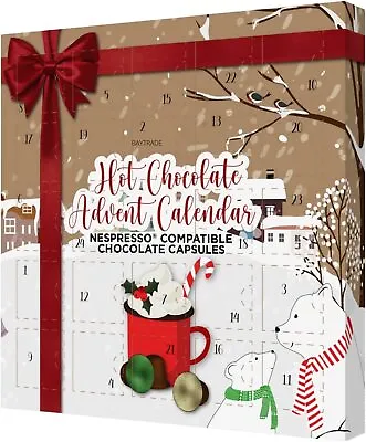 £19.99 • Buy Hot Chocolate Advent Calendar 2022 | 24 Nespresso Compatible Capsules - 6 Flavrs