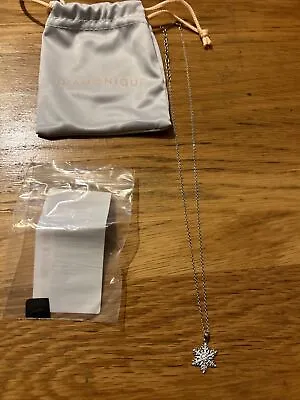 Qvc Diamonique Snowflake Necklace Never Been Worn • £23