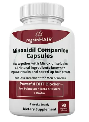 Hair Regrowth Capsules DHT Blocker Use With 5% Minoxidil 4 Better Faster Results • £39.95