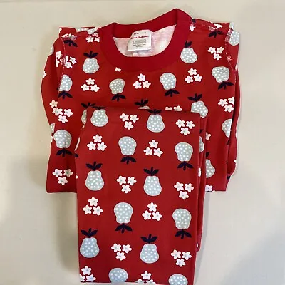 HANNA ANDERSON SZ 160cm/US 14 PAJAMA SET RED WITH FRUIT ORGANIC COTTON • $16.91