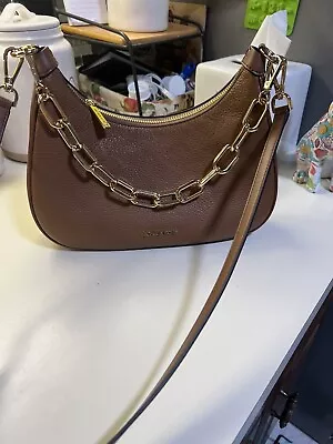 Michael Kors Brown Pebble Leather Crossbody Purse • $29