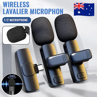 Wireless Lavalier Microphone Mini Mic For Android IPhone Ipad Vlog Live Stream • $24.59