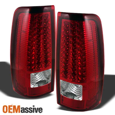 Fits 03-06 Silverado 04-06 GMC Sierra Truck Red Clear LED Tail Lights Left+Right • $105.99