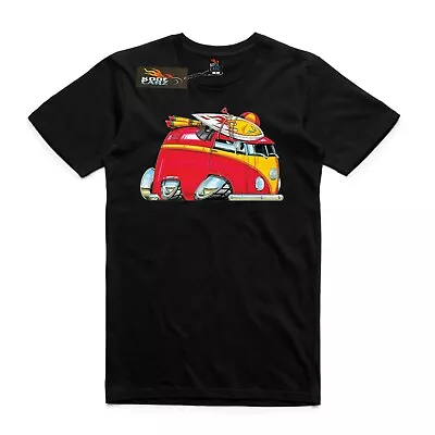 Men's As Colour T-shirt Surf Red VW Split Screen Kombi Van Car T-shirt. • $35.90