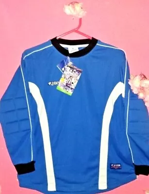 Soccer Goalkeeper Jersey Elbow Padded Long Sleeve Blue Shirt ( 10  14 Years ) • £29.99