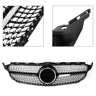 Diamond Grill Grille Front For Mercedes Benz W205 C Class C250 300 400 15-18 • $88.52