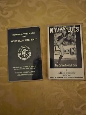 Carlton Football Club VFL/AFL 1988 & 1991 Navy Blues Cassette Tapes  • $49