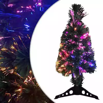 Christmas Tree Decoration Artificial Slim Tree With Stand Fiber Optic VidaXL • $33.99