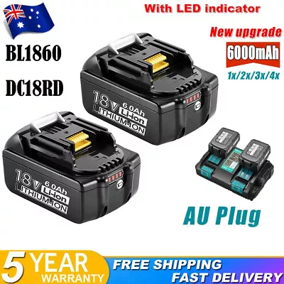 $210.99 • Buy NEW 18V 6.0Ah LXT Battery Charger For Makita BL1830 BL1850 BL1860 Cordless Tools
