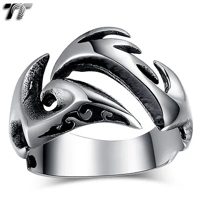 High Quality TT 316L Stainless Steel Pattern Ring Size 7-11 (RZ124) NEW • $22.99