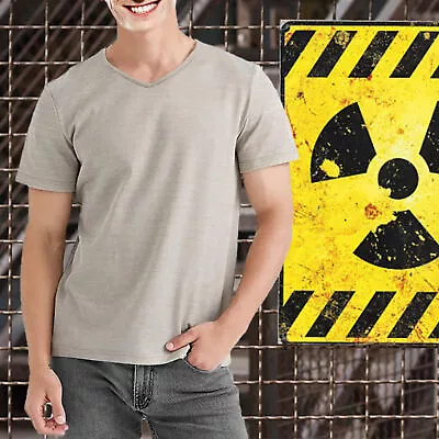 EMF Shielding T-shirt Men's Anti Radiation Protective 100% Silver Fiber /Size L • $20.67