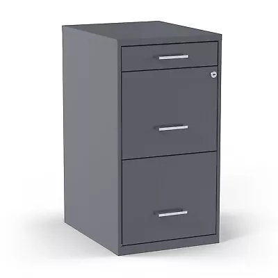 Staples 3-Drawer Vertical File Cabinet Locking Letter Charcoal • $137