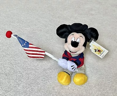 Mickey 4th July Fife Drum Corp Plush Toy Disney World USA Vintage New With Tags • £3.99