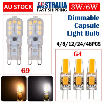 Dimmable G4 LED COB 3W 6W 12V Light Bulb Capsule Lamp Replace Halogen Bulb AC DC • $25