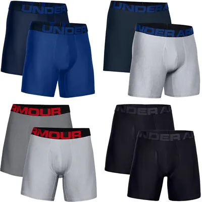 Under Armour Mens 2 Pack Boxers Underwear 6  Boxerjock Stretch Slim Boxer • £27.50