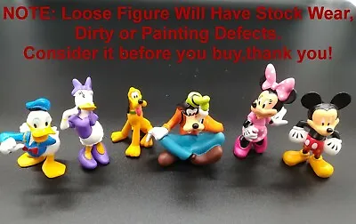 LOT 6PCS MICKEY MOUSE CLUBHOUSE Figures Toy Cake Topper Donald Duck Goofy Minnie • $3.99