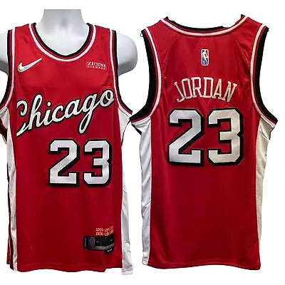 Chicago Bulls #23 Michael Jordan Jersey City Edition M-2XL Sizes Fast Ship • $39.99