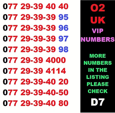 £19.95 • Buy New O2 UK GOLD VIP BUSINESS EASY NICE MOBILE PHONE NUMBER SIM CARD Memorable 888