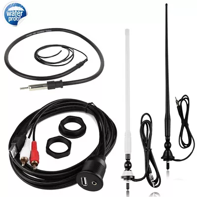 Waterproof Car Radio Antenna FM AM Aerial For ATV UTV Motorcycle Truck Yacht • $10.99