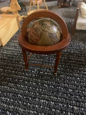 Miniature Dollhouse Spinning Old World Style Globe 3  H X 3  W • $100