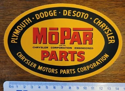 Car Sticker - MoPar Parts (Plymouth Dodge Desoto Chrysler) - 150mm (6 ) Oval  • $5.79