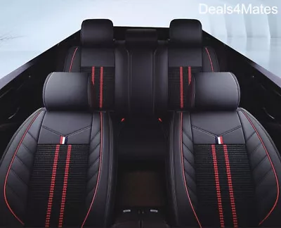 For Mini Cooper Bmw Black Fabric & Leatherette Luxury Full Set Car Seat Covers • £54.99