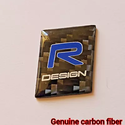 Carbon Fiber R DESIGN Volvo Boot Badge Emblems Gel Size 1  C30 S40 S60 XC60 • $18.66