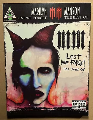 MARILYN MANSON Music Book LEST WE FORGET THE BEST OF Songbook Tablature • $9.99