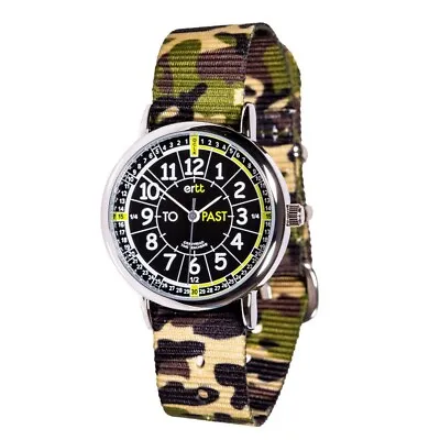 Childrens Easyread Learn To Tell The Time Watch Green Camo • £22.99