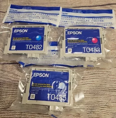  3 Genuine Epson 48 T048 To48920 Ink Stylus (t0482 T0483 T0485) • $34.99