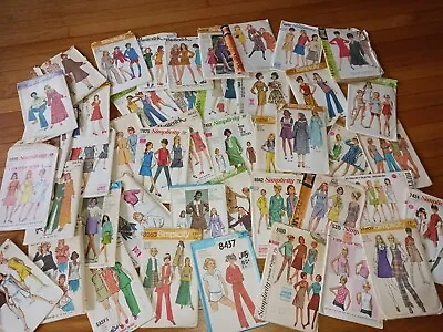 $35 • Buy Lot Of 44 Vintage Sewing Patterns 60a 70s Girls Teen Junior Sizes