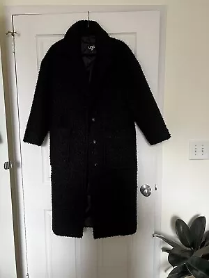 UGG Hattie Long Oversized Teddy Coat In Black  Size XS • $100