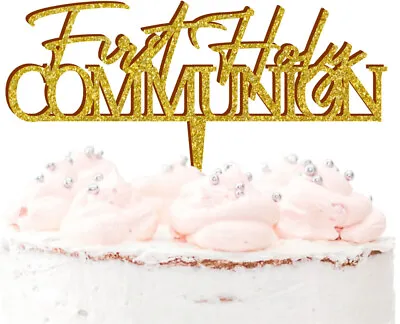 £11.99 • Buy First Holy Communion Acrylic Cake Topper Religious Ceremony Celebration Decor...