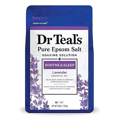 Dr Teal's Epsom Salt Soaking Solution Soothe & Sleep Lavender 3lbs • $9.87